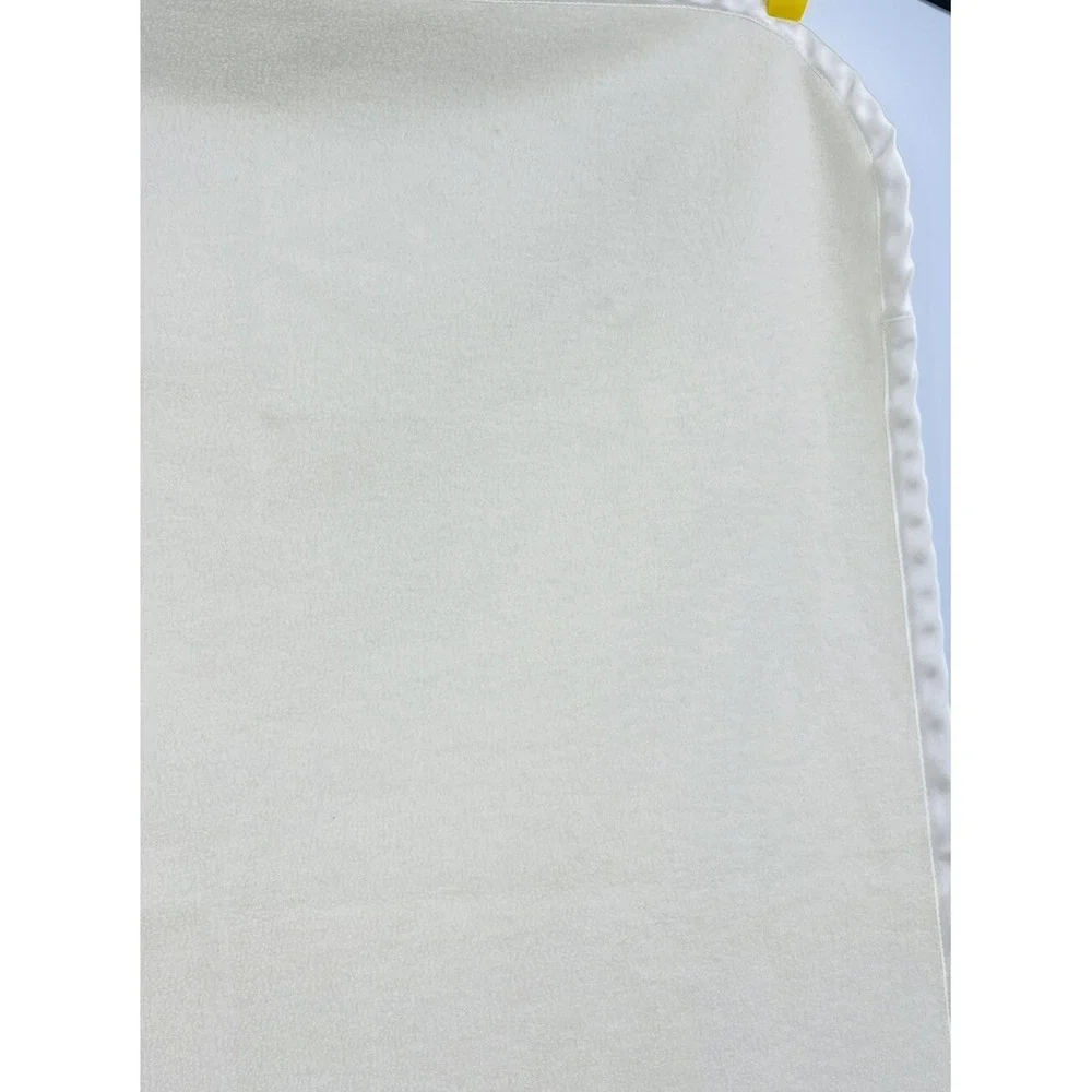 Vintage Woolrich BabyRich Satin Trim Fleece Baby Blanket Noah's Ark